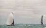 Alinghi's two boats heading out to the race area.
