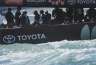 Team NZ post race returning to the shore.