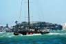 Team NZ post race returning to the shore.
