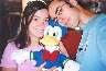 Us with the only Donald Duck-related bit of merchandise we could find anywhere. Donald gets no play these days, it seems.