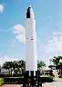 A rocket at the museum next to the main one.